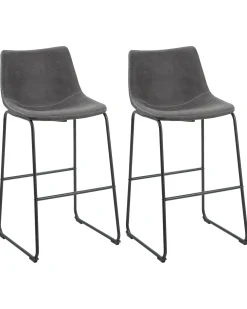 Set di 2 sedie alte FRANKS Grigio