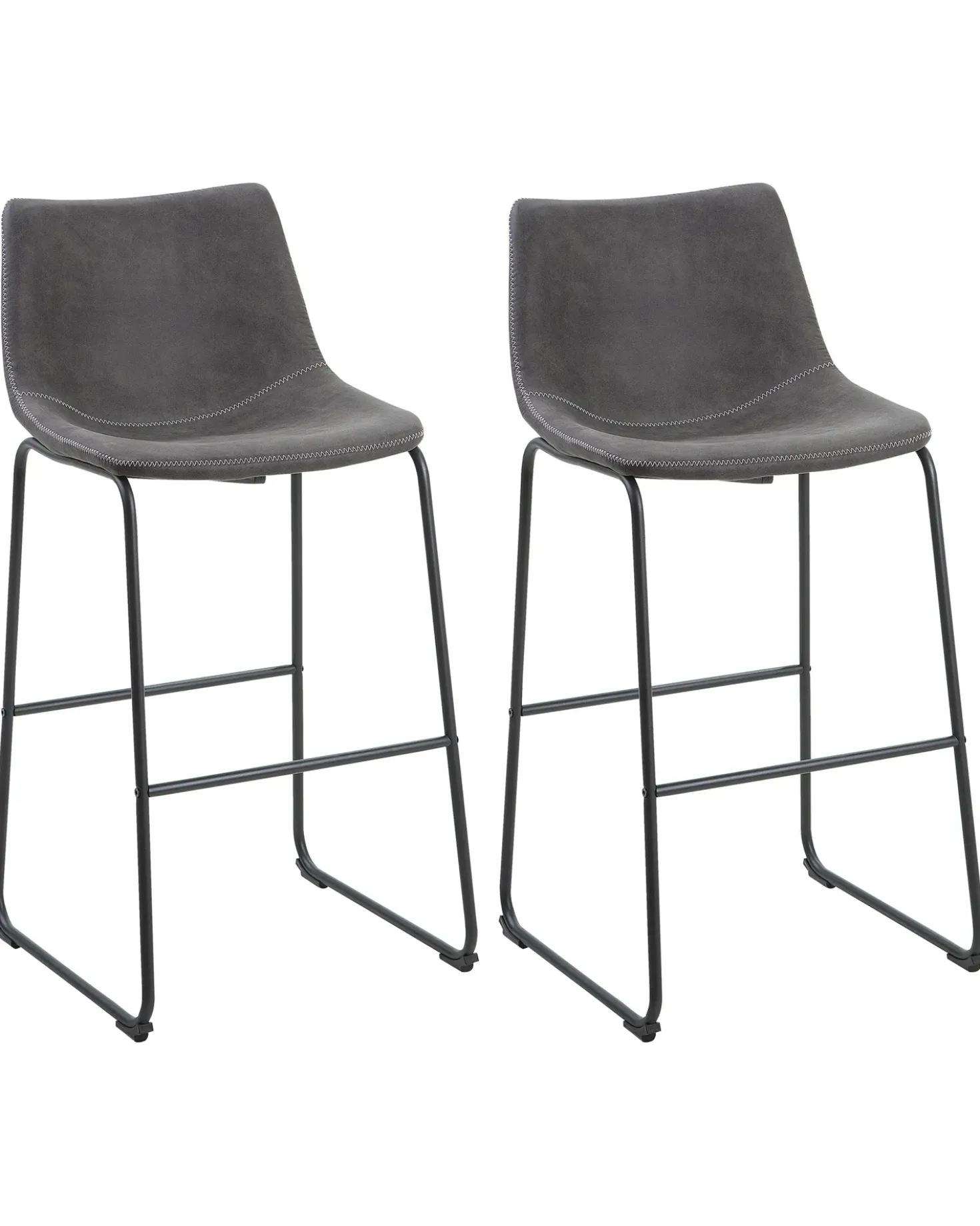 Set di 2 sedie alte FRANKS Grigio