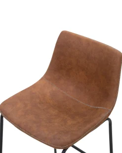 Set di 2 sedie alte FRANKS Marrone dorato