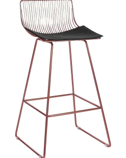 Set di 2 sedie alte FREDONIA Metallo Oro rosa