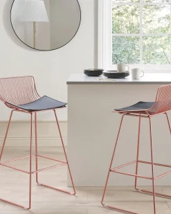 Set di 2 sedie alte FREDONIA Metallo Oro rosa