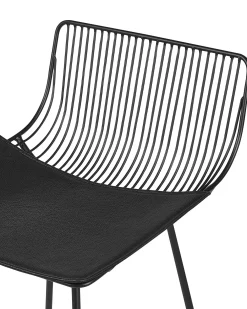 Set di 2 sedie alte FREDONIA Metallo Nero