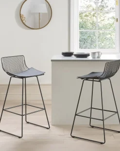 Set di 2 sedie alte FREDONIA Metallo Nero
