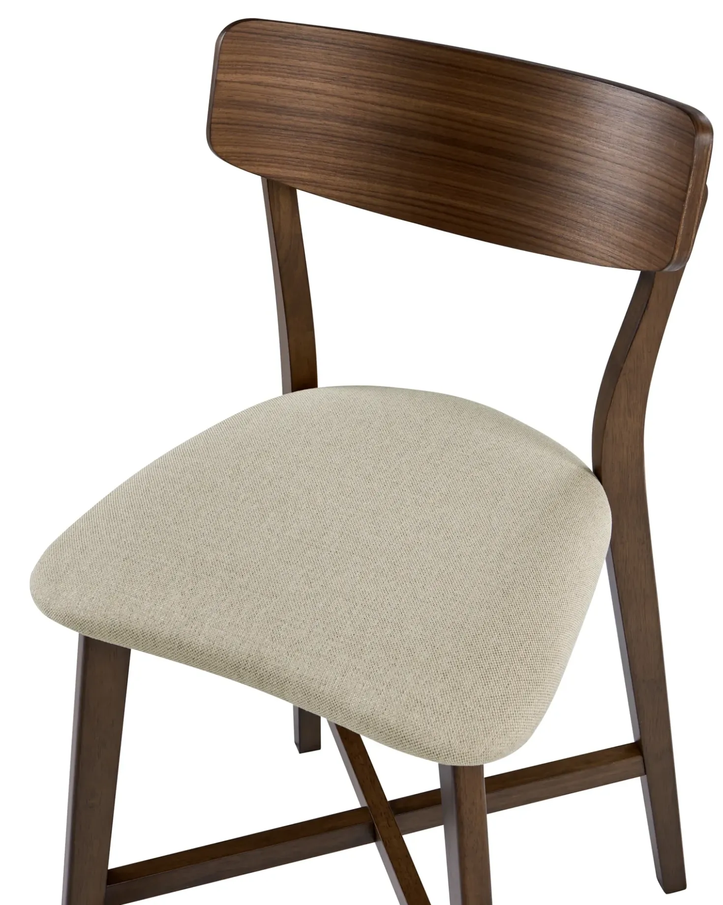 Set di 2 sedie alte HOPE Legno Marrone/Beige
