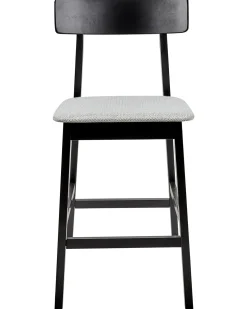 Set di 2 sedie alte ISANTI Legno Nero/Grigio