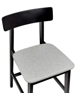 Set di 2 sedie alte ISANTI Legno Nero/Grigio