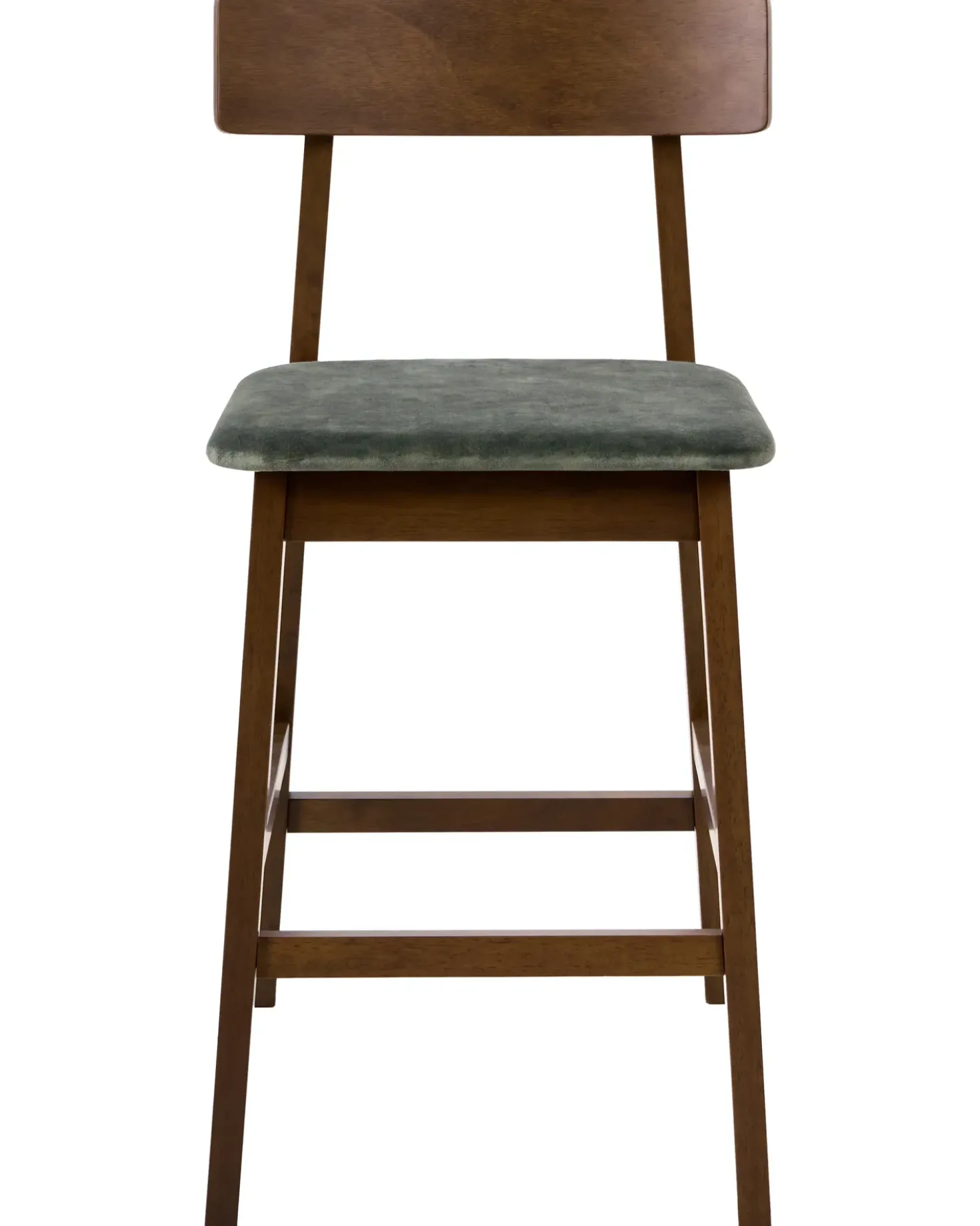 Set di 2 sedie alte ISANTI Legno Marrone scuro/Verde