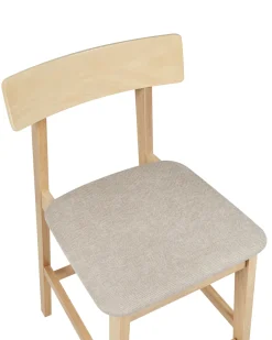 Set di 2 sedie alte ISANTI Legno Marrone chiaro/Tortora