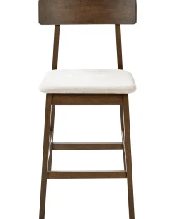 Set di 2 sedie alte ISANTI Legno Marrone scuro/Tortora