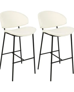 Set di 2 sedie alte KIANA Beige chiaro
