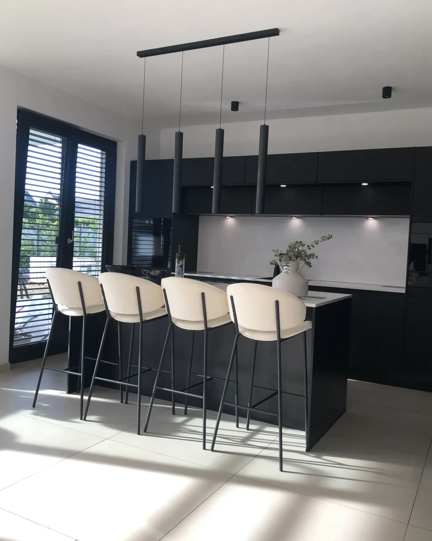 Set di 2 sedie alte KIANA Beige chiaro
