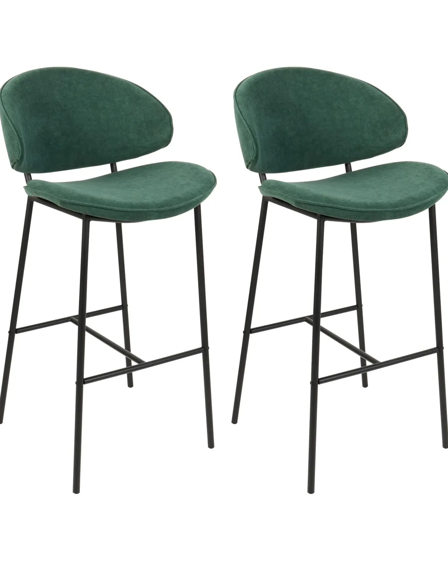 Set di 2 sedie alte KIANA Verde scuro