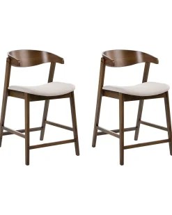 Set di 2 sedie alte LILLY Marrone/Beige