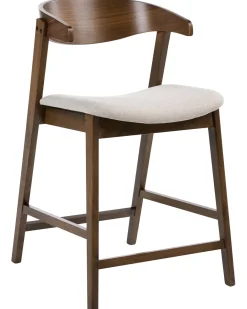 Set di 2 sedie alte LILLY Marrone/Beige