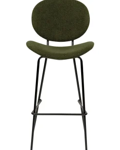 Set di 2 sedie alte LUANA Bouclé Verde scuro