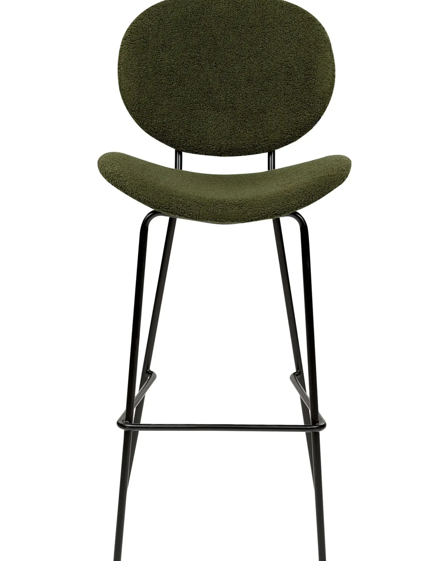 Set di 2 sedie alte LUANA Bouclé Verde scuro
