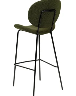 Set di 2 sedie alte LUANA Bouclé Verde scuro