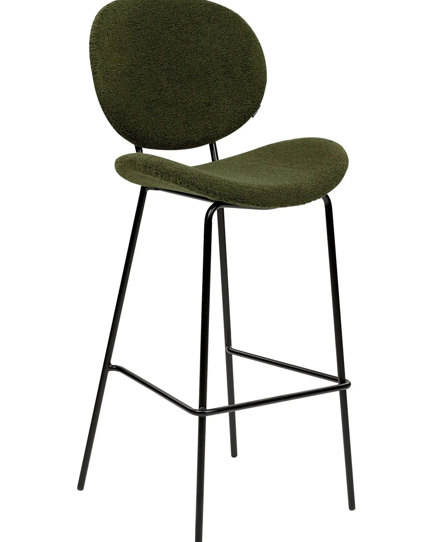 Set di 2 sedie alte LUANA Bouclé Verde scuro