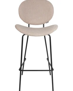 Set di 2 sedie alte LUANA Bouclé Beige chiaro
