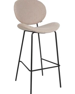 Set di 2 sedie alte LUANA Bouclé Beige chiaro