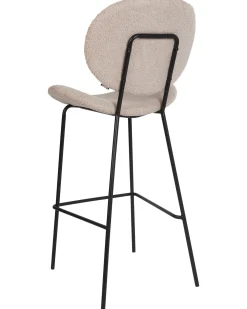 Set di 2 sedie alte LUANA Bouclé Beige chiaro