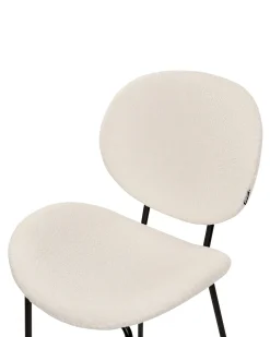 Set di 2 sedie alte LUANA Bouclé Bianco