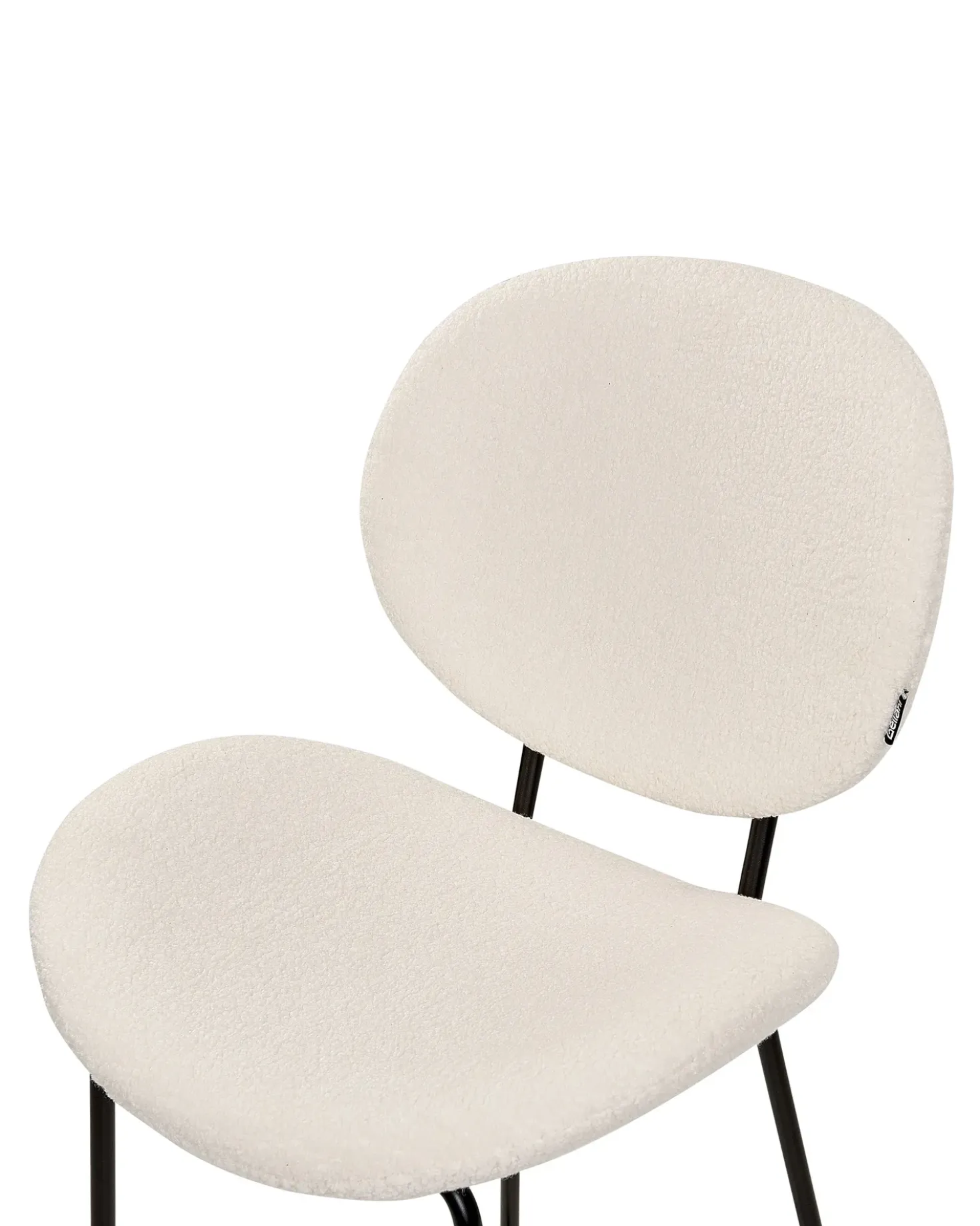 Set di 2 sedie alte LUANA Bouclé Bianco