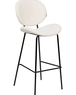 Set di 2 sedie alte LUANA Bouclé Bianco