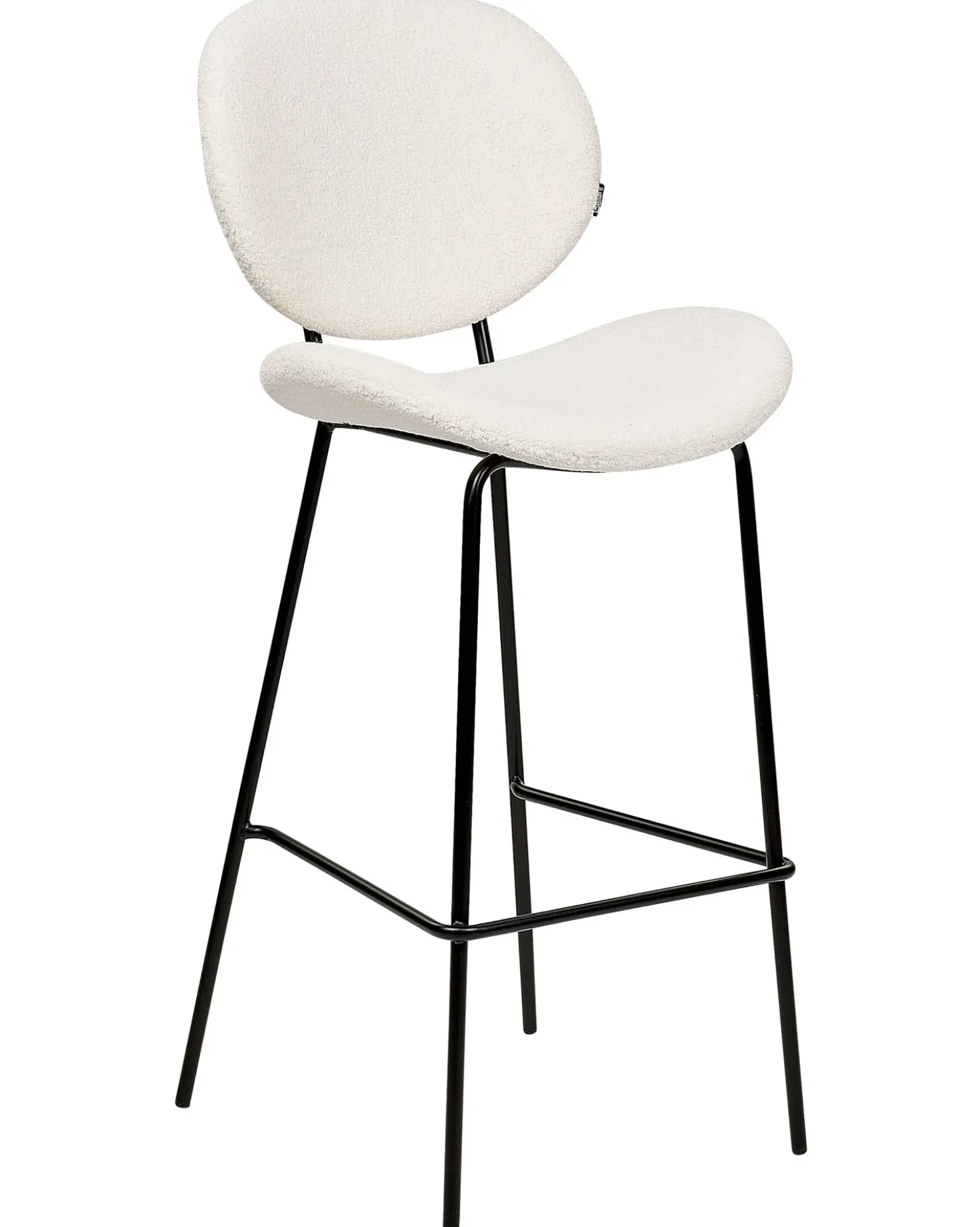Set di 2 sedie alte LUANA Bouclé Bianco