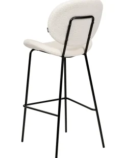 Set di 2 sedie alte LUANA Bouclé Bianco