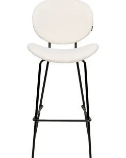 Set di 2 sedie alte LUANA Bouclé Bianco