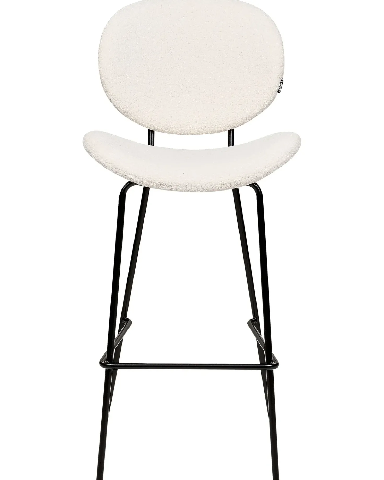 Set di 2 sedie alte LUANA Bouclé Bianco