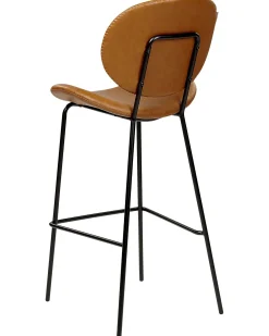 Set di 2 sedie alte LUANA Pelle sintetica Marrone dorato