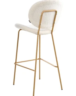 Set di 2 sedie alte LUANA Bouclé Bianco