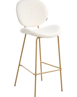 Set di 2 sedie alte LUANA Bouclé Bianco