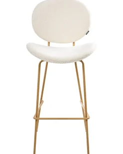 Set di 2 sedie alte LUANA Bouclé Bianco