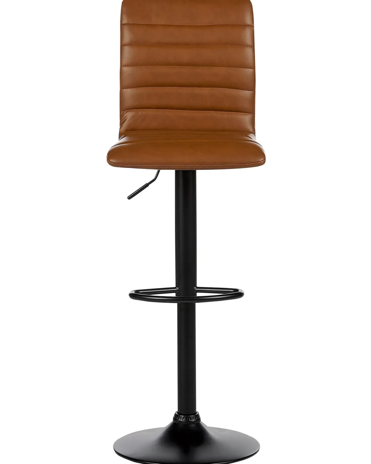 Set di 2 sedie alte LUCERNE Pelle sintetica Marrone dorato