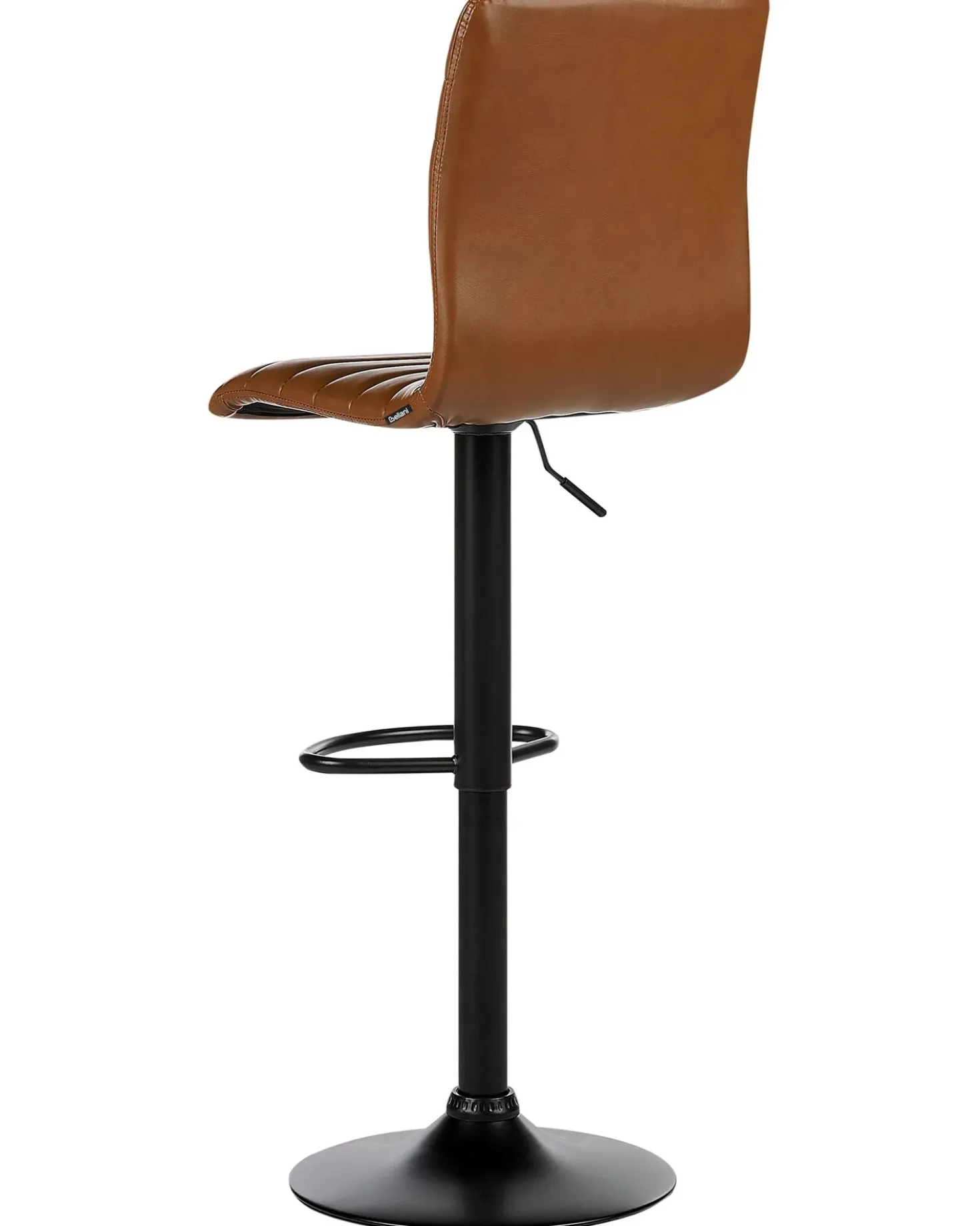 Set di 2 sedie alte LUCERNE Pelle sintetica Marrone dorato