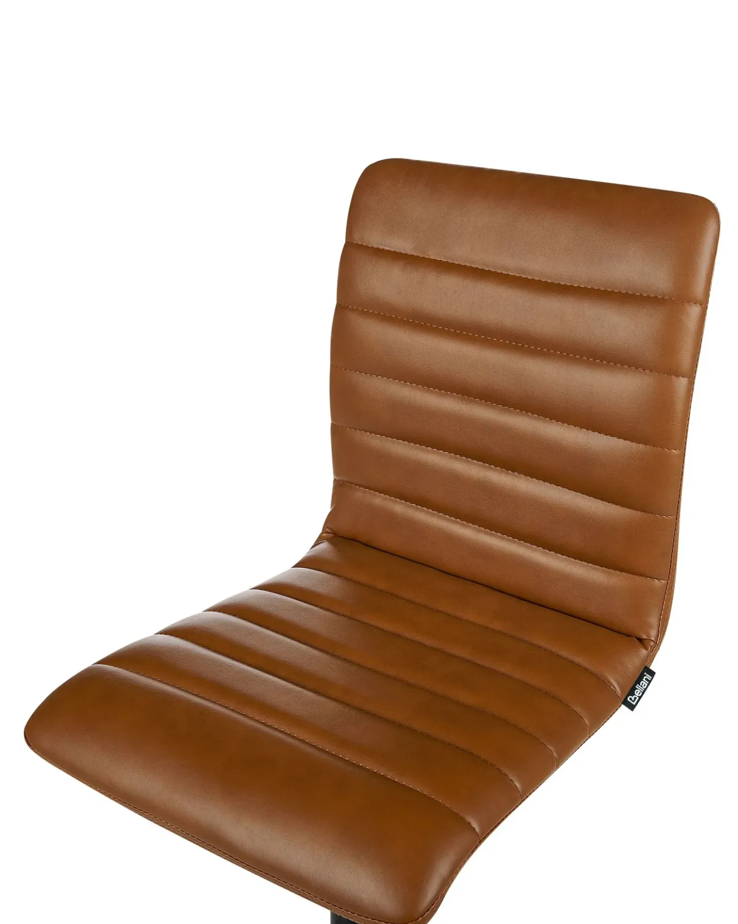 Set di 2 sedie alte LUCERNE Pelle sintetica Marrone dorato