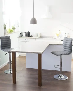 Set di 2 sedie alte LUCERNE Grigio