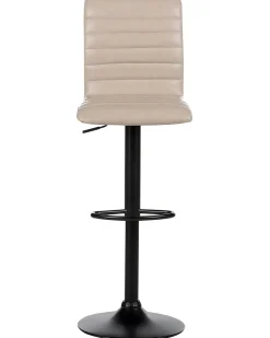 Set di 2 sedie alte LUCERNE Pelle sintetica Beige chiaro