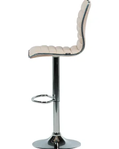 Set di 2 sedie alte LUCERNE Pelle sintetica Beige chiaro
