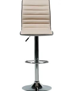 Set di 2 sedie alte LUCERNE Pelle sintetica Beige chiaro