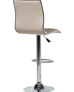 Set di 2 sedie alte LUCERNE Pelle sintetica Beige chiaro