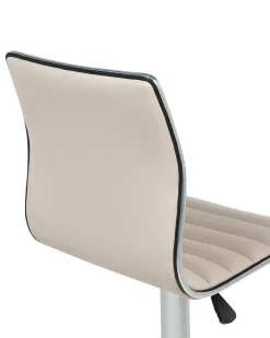 Set di 2 sedie alte LUCERNE Pelle sintetica Beige chiaro
