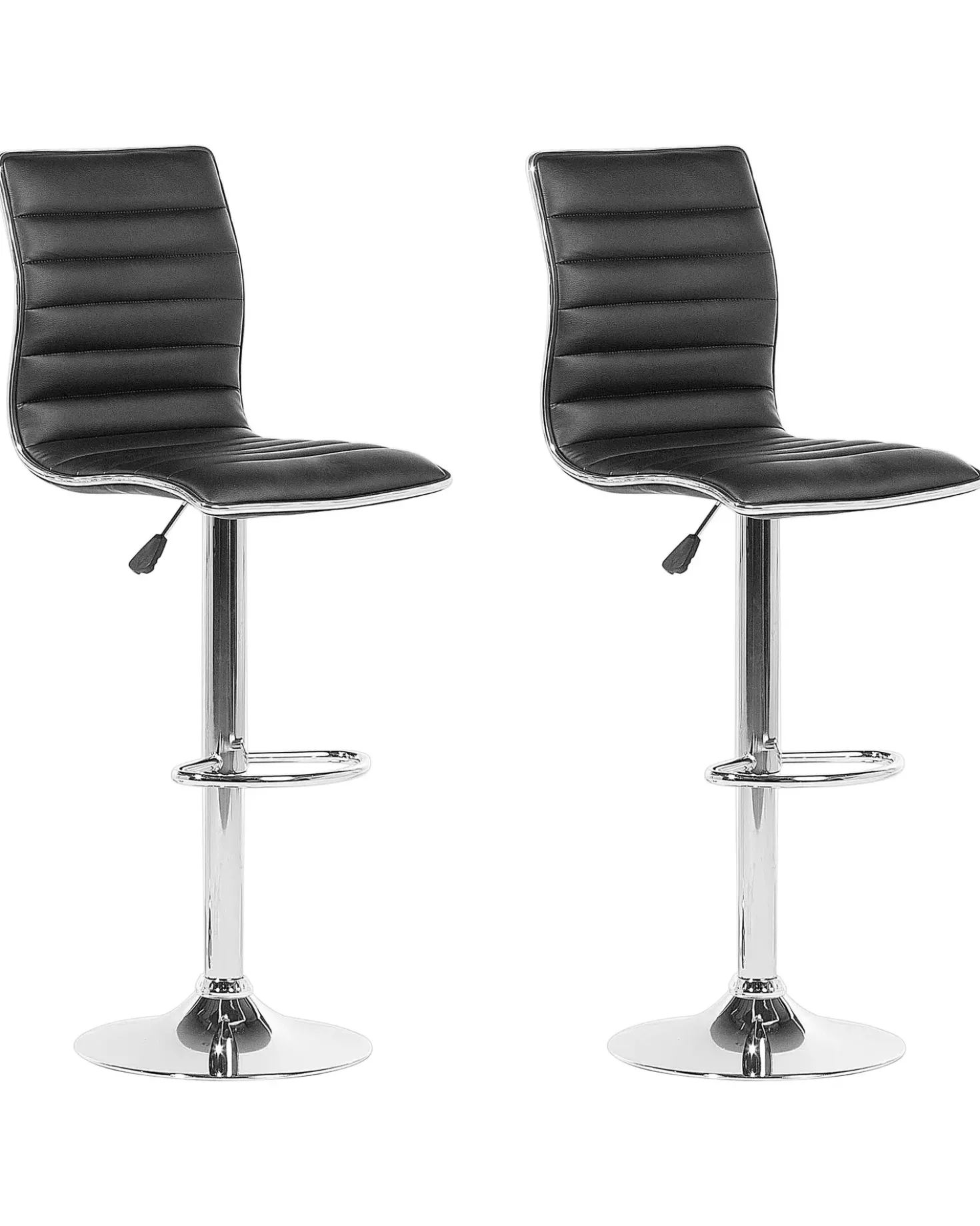 Set di 2 sedie alte LUCERNE Pelle sintetica Nero
