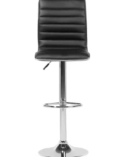 Set di 2 sedie alte LUCERNE Pelle sintetica Nero