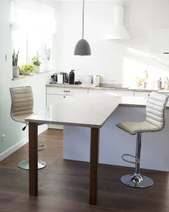 Set di 2 sedie alte LUCERNE Beige chiaro