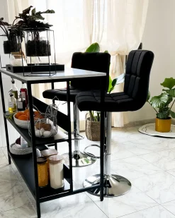 Set di 2 sedie alte MARION Nero