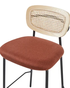 Set di 2 sedie alte MAYETTA Rattan Arancione